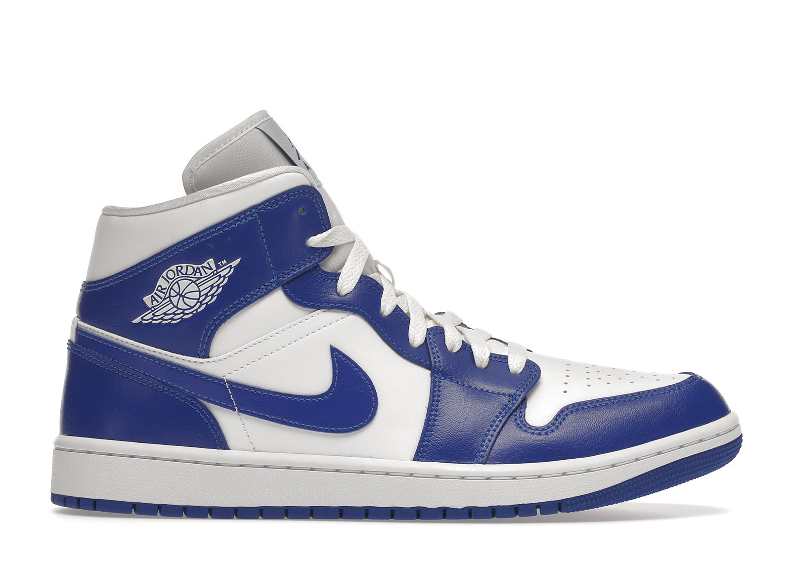 Jordan 1 Mid Kentucky Blue (Women's) Sneakers in White/Hyper Royal | StockX