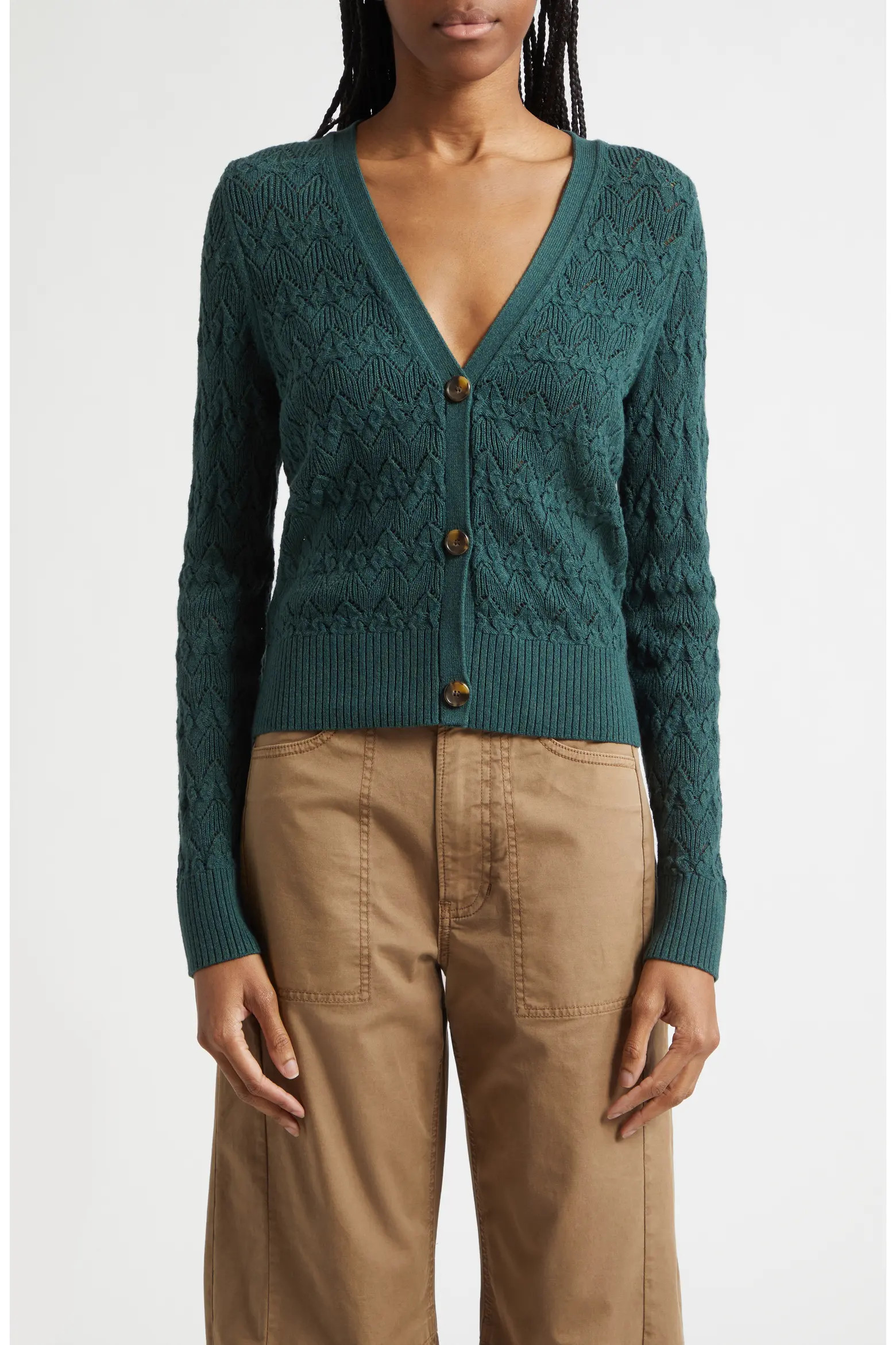 Elysia Pointelle Cotton & Cashmere Cardigan (Women) | Nordstrom | Nordstrom