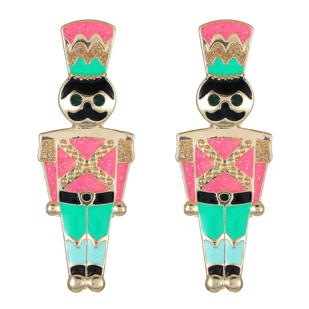 Packed Party Women's Goldtone Nuts-For-The-Holidays Nutcracker Motif Earrings | Walmart (US)