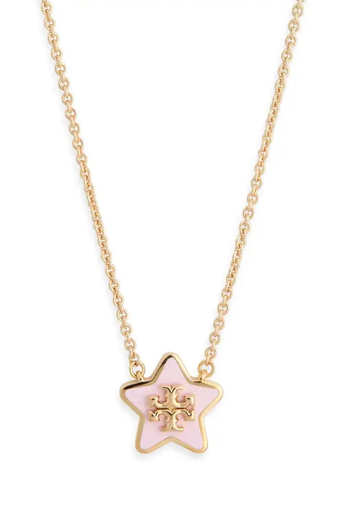 Tory Burch Forget Me Not Necklace in Tory Gold /Pink Snow at Nordstrom | Nordstrom