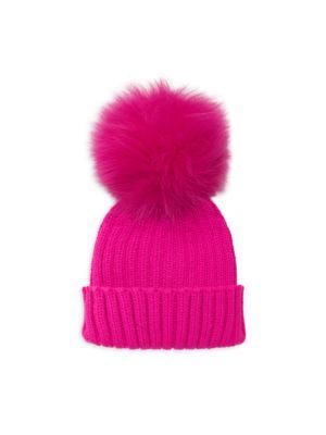 Dyed Fox Fur Pom-Pom Hat | Saks Fifth Avenue