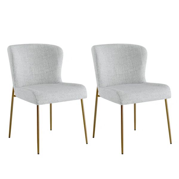 Ayjai Upholstered Full Back Side Chair in Gray (Set of 2) | Wayfair North America