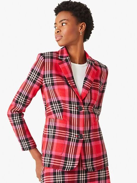 foliage plaid blazer | Kate Spade (US)