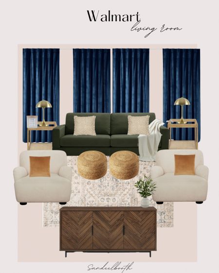 Walmart Living room • interior design • home decor • sitting chair • velvet curtains • 

#LTKhome #LTKstyletip #LTKsalealert