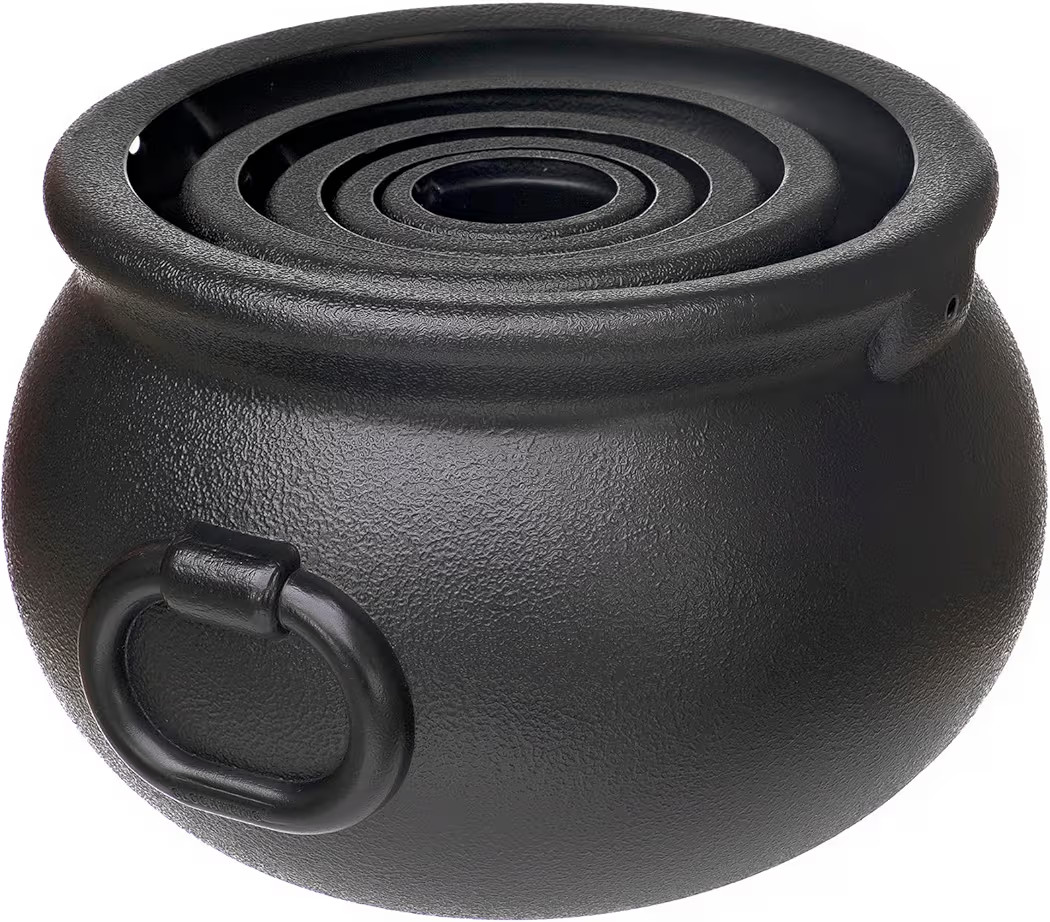 5 in 1(11",7.4”, 5.5”, 3.7”, 2.8”) Package Large Black Plastic Witch Cauldron Kettle, Can... | Amazon (US)