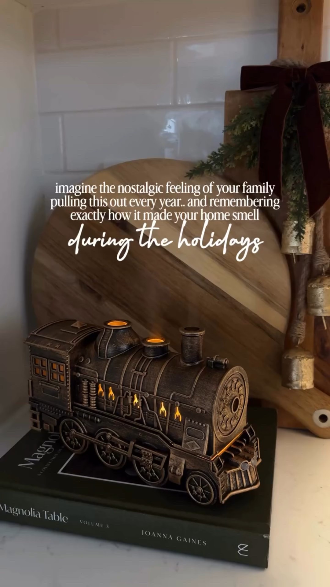 The kind of nostalgic christmas magic I want to create for my children and a simple way they can remember their childhood holidays at home✨ imagine pulling out this diffuser every christmas and using the same scent year after year during the holidays. 

I have never purchased something so fast, and by the look of my feed, so many of you already have too. I wouldn’t wait on this one because I think it’s going to sell out any minute now.
