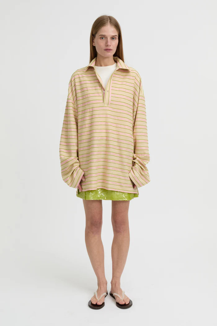 Wynn Polo Top Beige | Reliquia Collective & Blanca