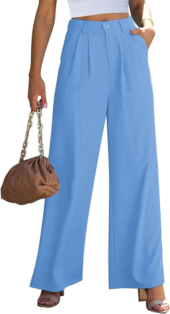 GRAPENT Wide Leg Pants for Women Work Business Casual High Waisted Dress Pants Flowy Trousers Off... | Amazon (US)