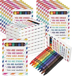 MotiMind 24 Pack End of the School Year Student Gifts 8 Different Color Crayons Bulk Preschool Ki... | Amazon (US)
