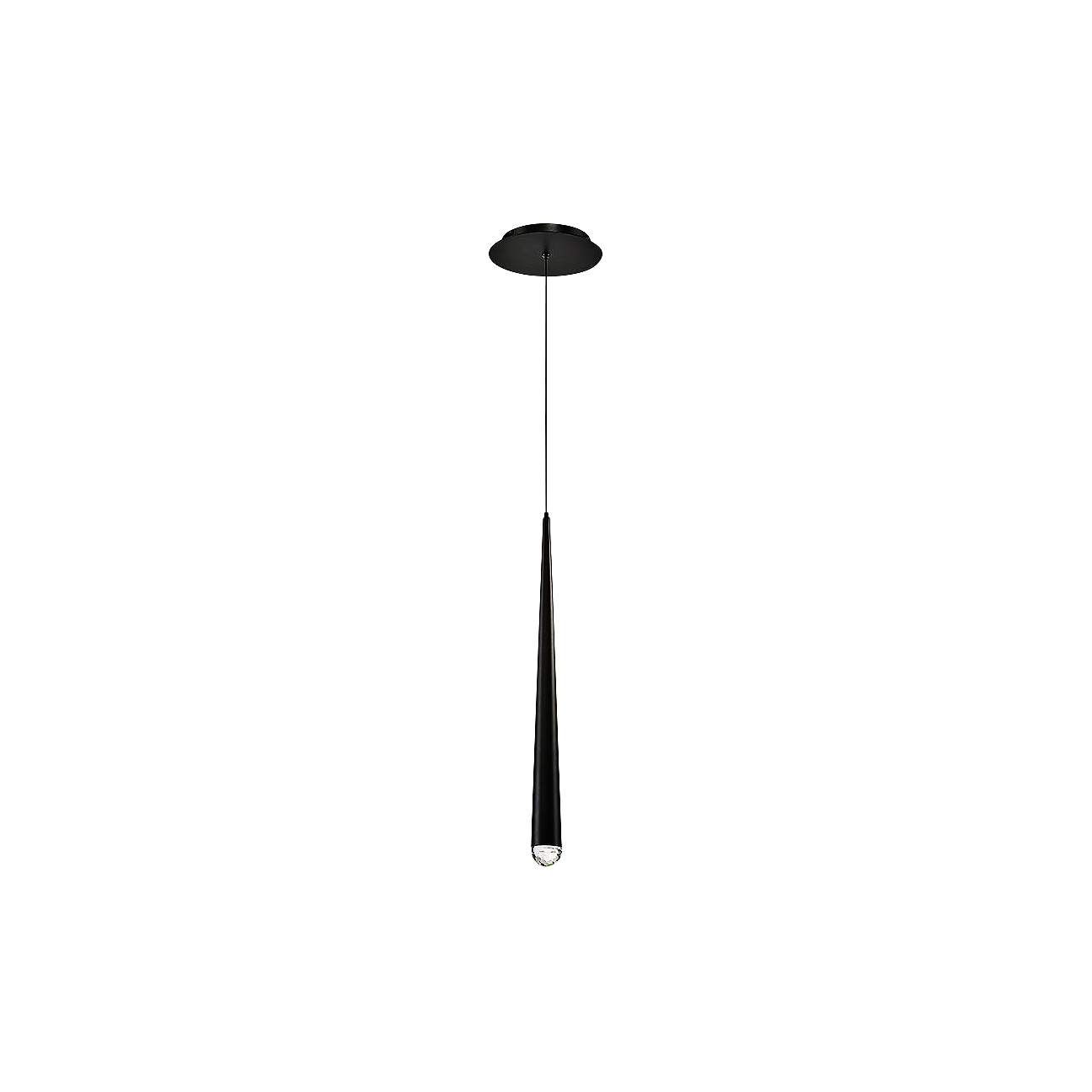 Modern Forms Cascade 19" High Matte Black LED Mini Pendant | Lamps Plus