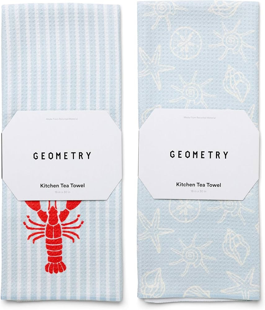 GEOMETRY Tea Towels \u2013 Spring & Summer Collection \u2013 Quick-Dry, Ultra-Absorbent, Reusable... | Amazon (US)
