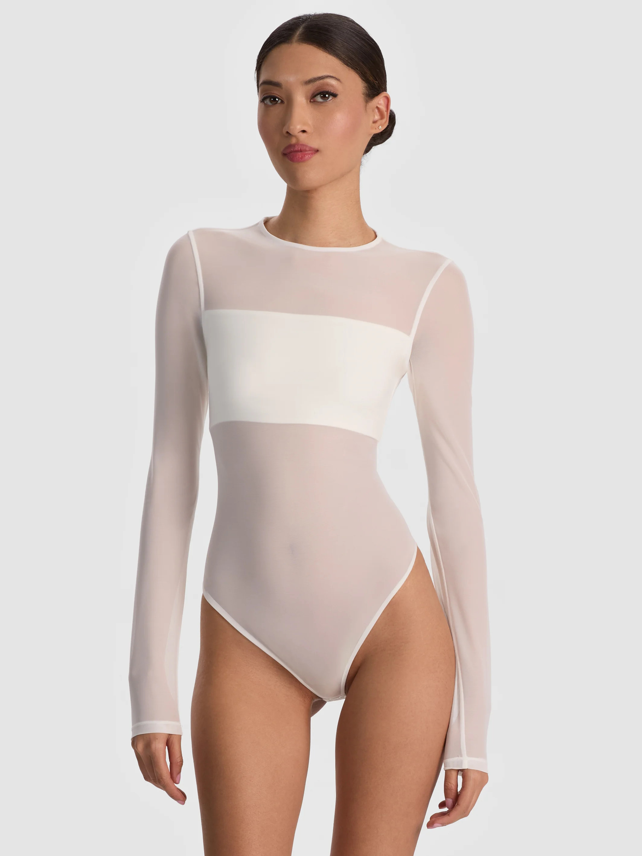 alice + olivia BANDEAU LONG SLEEVE BODYSUIT | Alice + Olivia