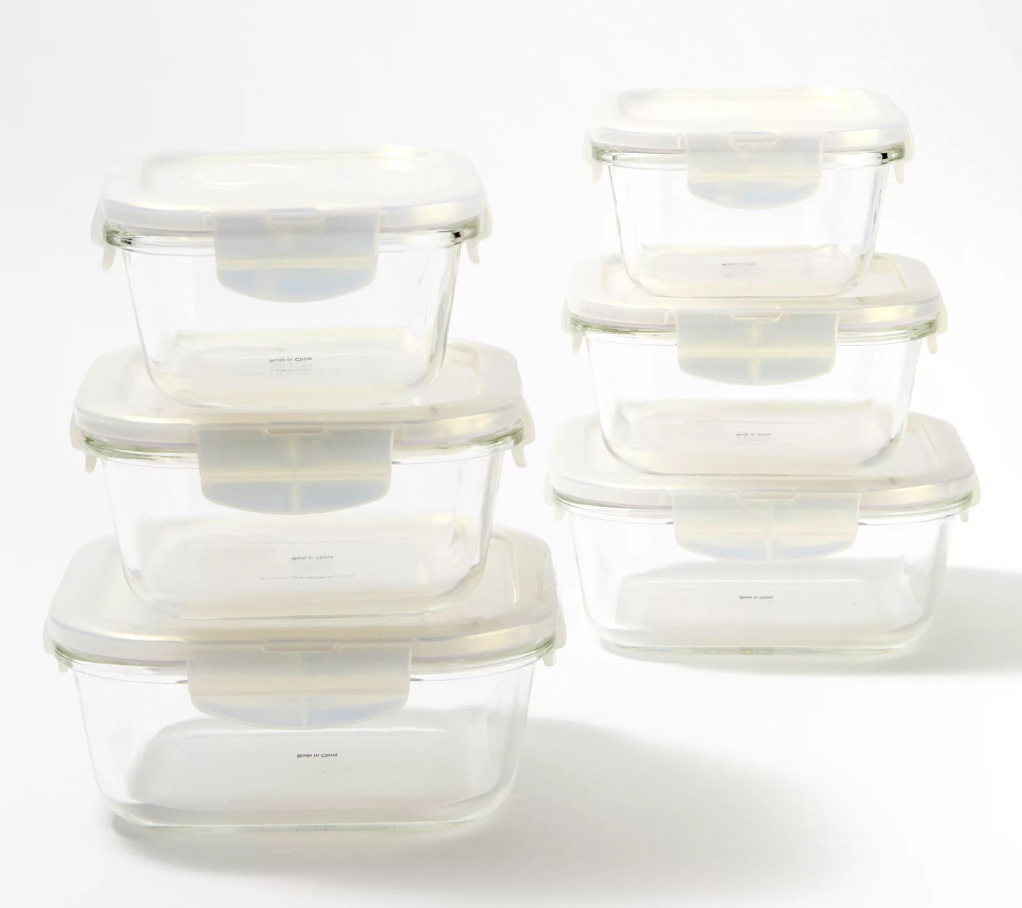 LocknLock 6-Piece Glass Square Set with Vented Lids | QVC