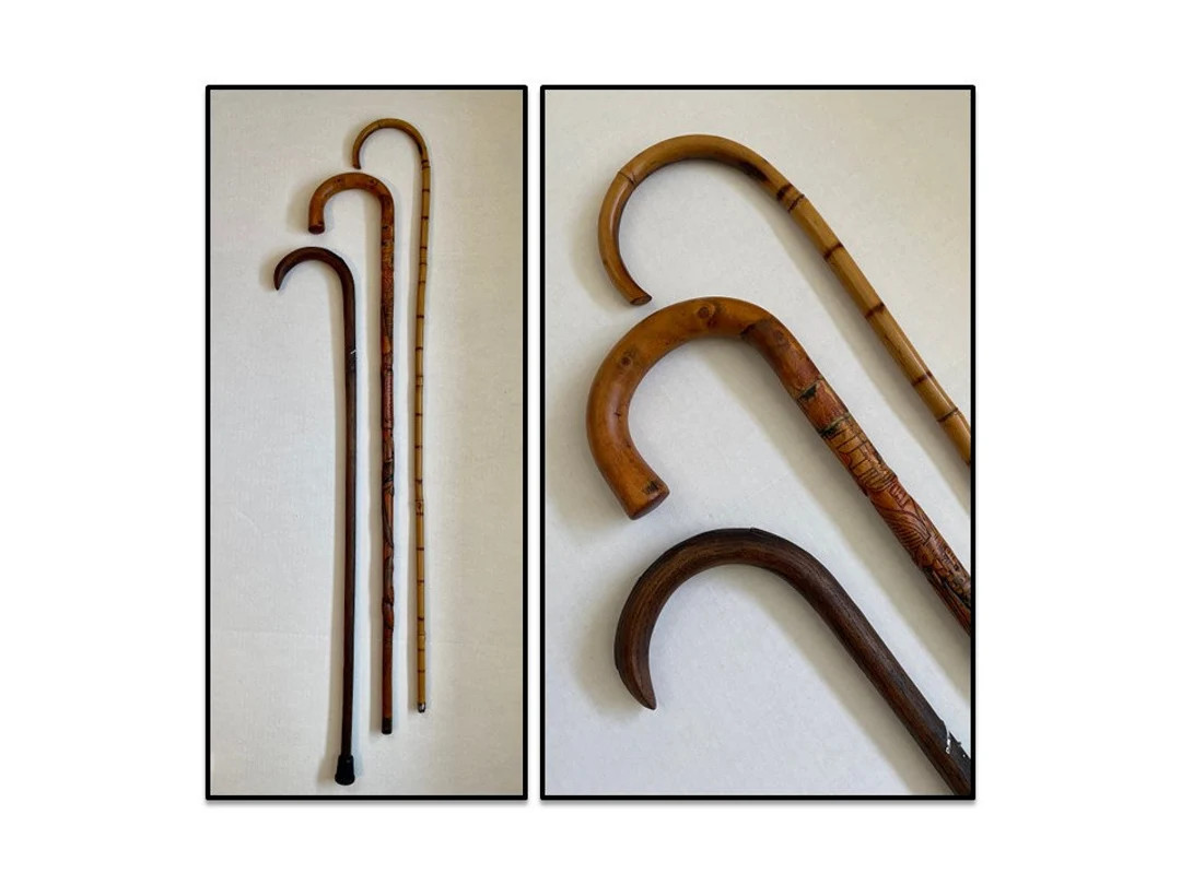 Antique and Vintage Walking Cane Set Three Hand Made Walking - Etsy | Etsy (US)