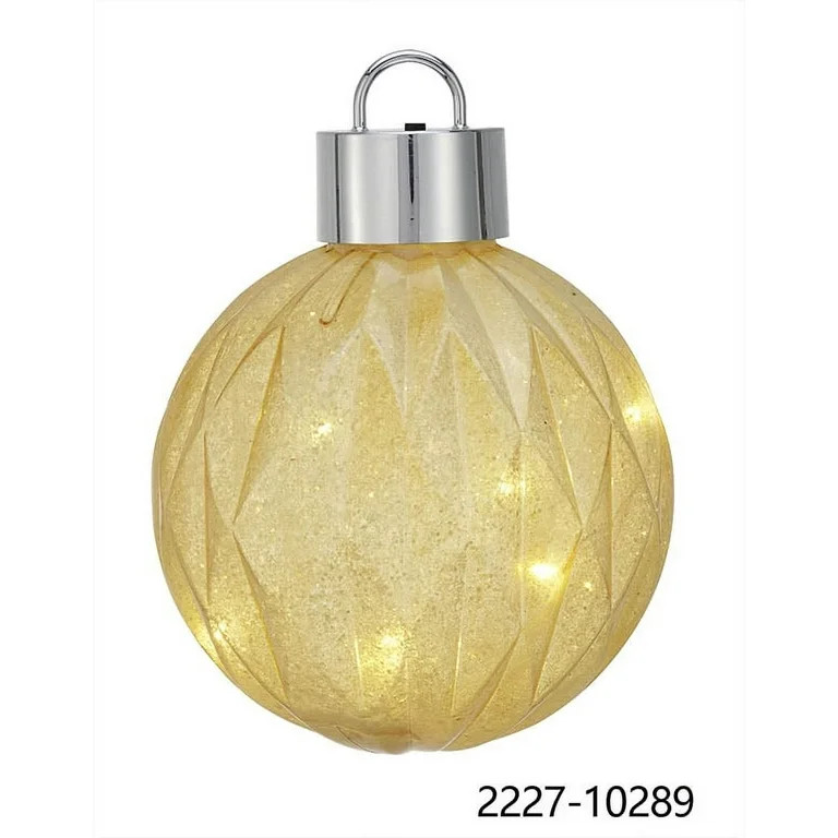 Holiday Time 200MM LED Gold Jumbo Ornament | Walmart (US)