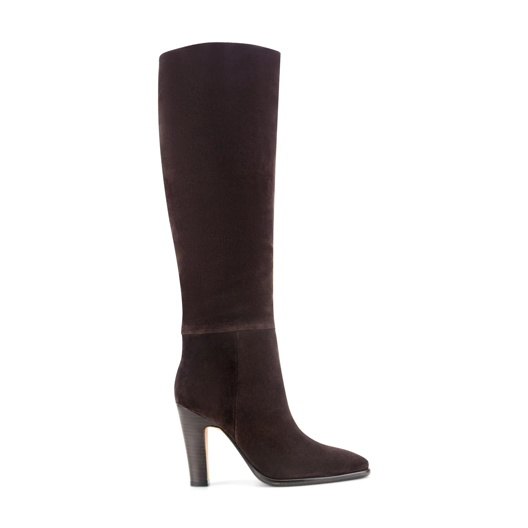 Women's Jacie Leather Dress Boot - Dark Brown Suede | Marc Fisher Footwear | Marc Fisher