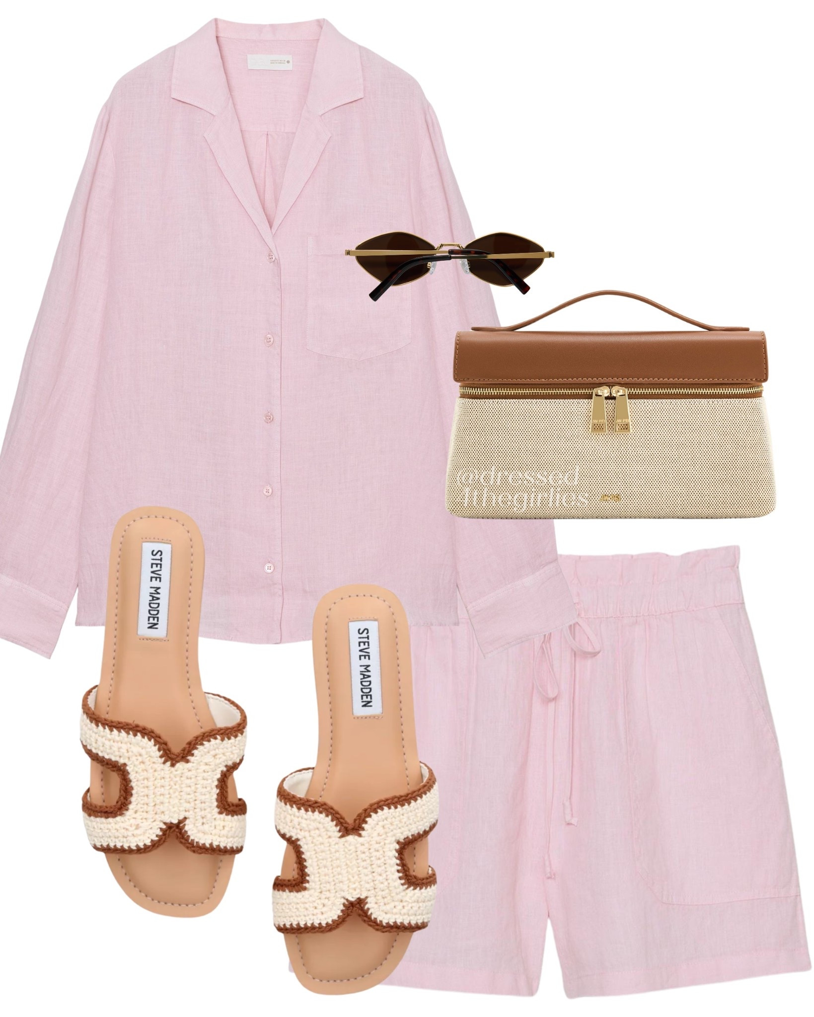 Pink summer co-ord💘

Tags: pink shirt outfit, pink shorts outfit, crochet sandals outfit, raffia clutch bag, summer holiday beach outfit, poolside vacation outfit 

#LTKuk #LTKtravel #LTKspring