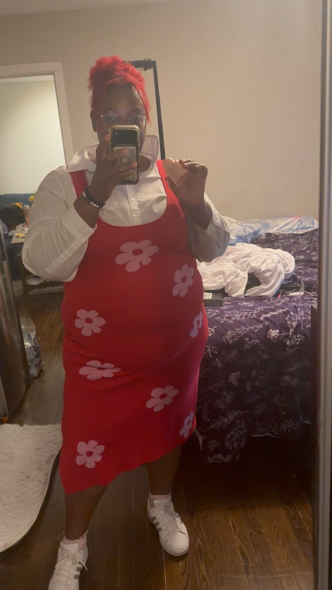 A quick OOTD I was rushing and had no time to clean 🤣. My red dress is to bring in good luck for Lunar New Year 2026! See outfit and fragrance details below.
.
.
.
#cider
#plussizefashion
#ootd
#perfumelover
#chinesenewyear2026

#LTKPlusSize #LTKgrwm #LTKBeauty
