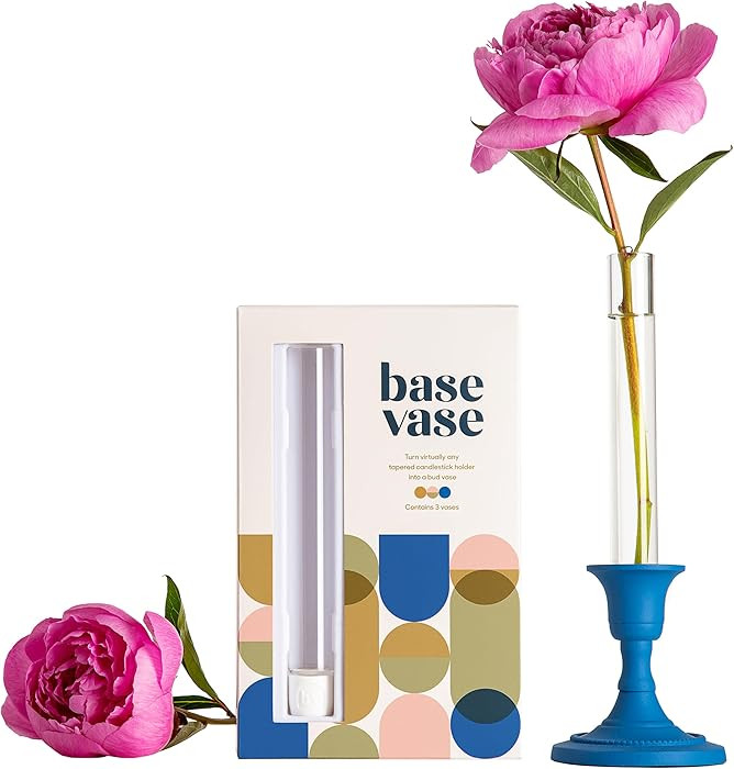Base Vase (3-Pack) - The Bud Vase That Fits in Taper Candle Holders | Create Floral Arrangements ... | Amazon (US)