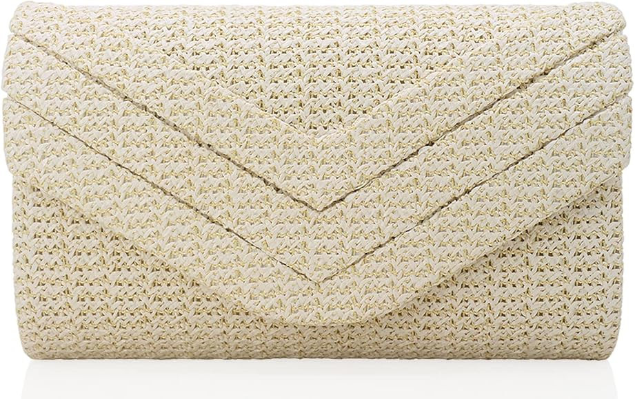 Venoline Women’s Straw Clutch Purse Envelope Handbag Summer Beach Sea Woven Shoulder crossbody ... | Amazon (US)