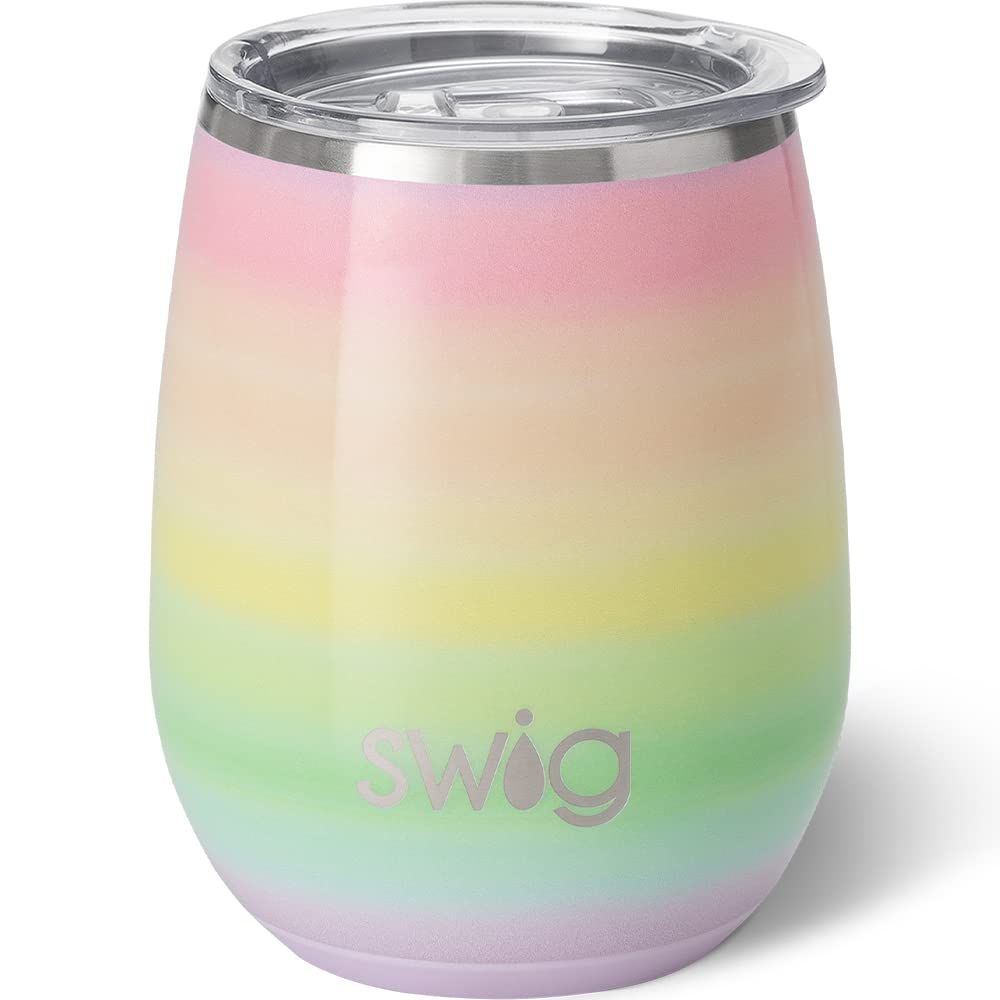 Amazon.com | Swig Life 14oz Insulated Wine Tumbler with Lid | 40+ Pattern Options | Dishwasher Sa... | Amazon (US)