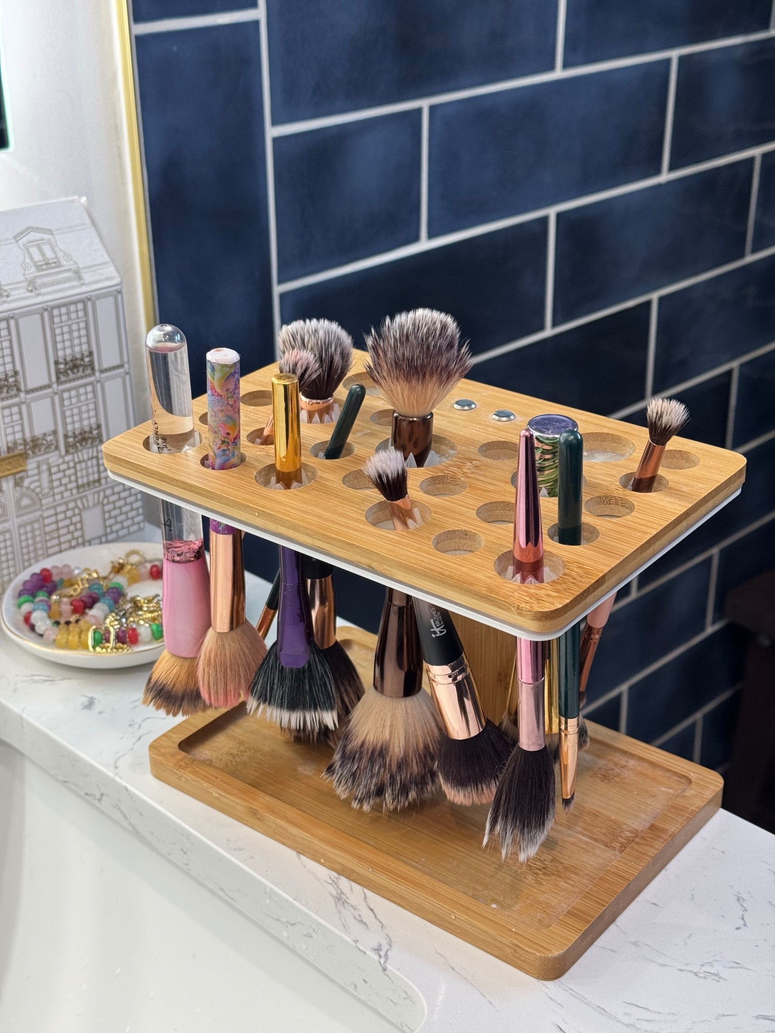 Actually remembered to clean my makeup brushes the other night! I love this little drying rack for them - linking it up for you! 

#LTKBeauty #LTKHome