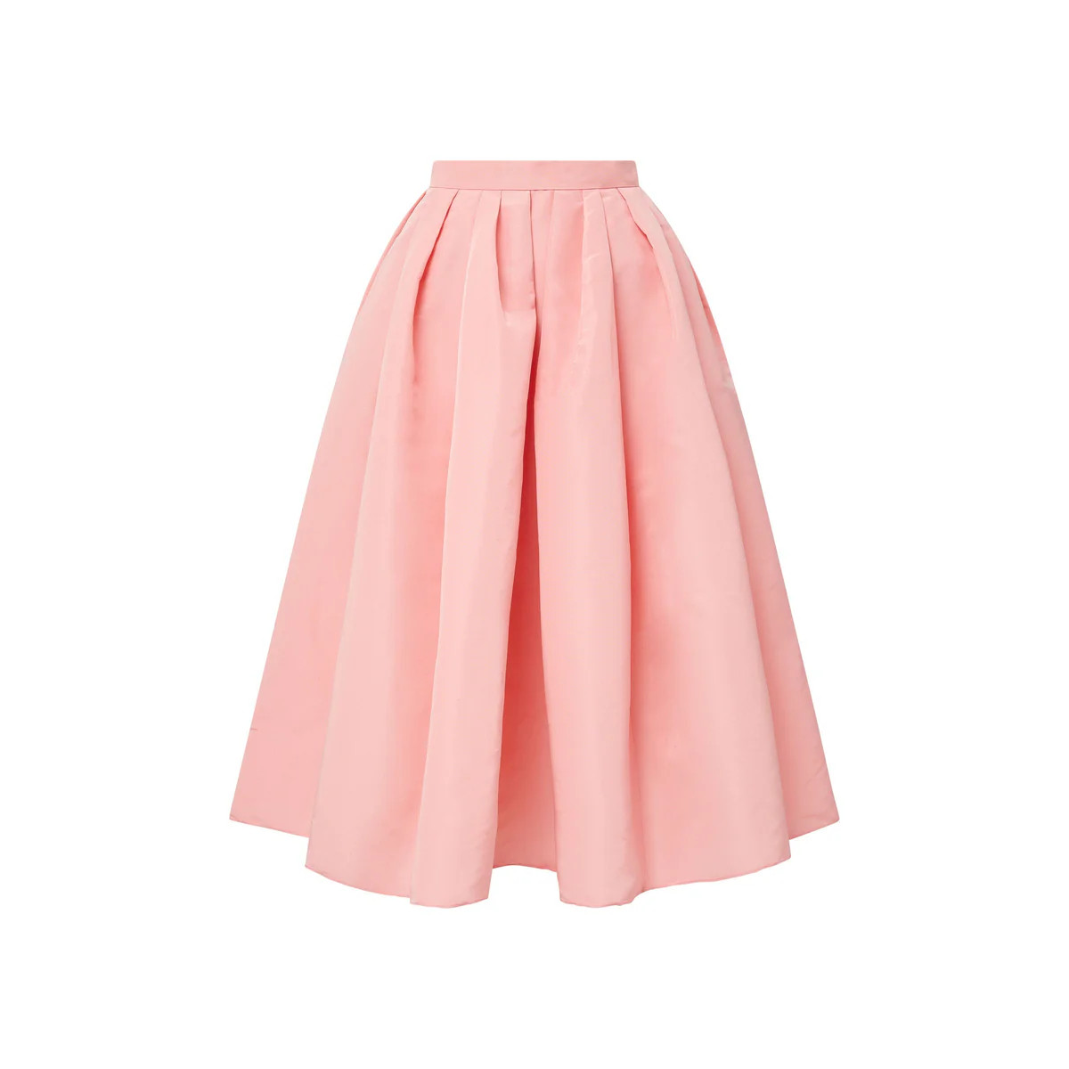 Ava Skirt in Petal Pink Silk Faille | Over The Moon