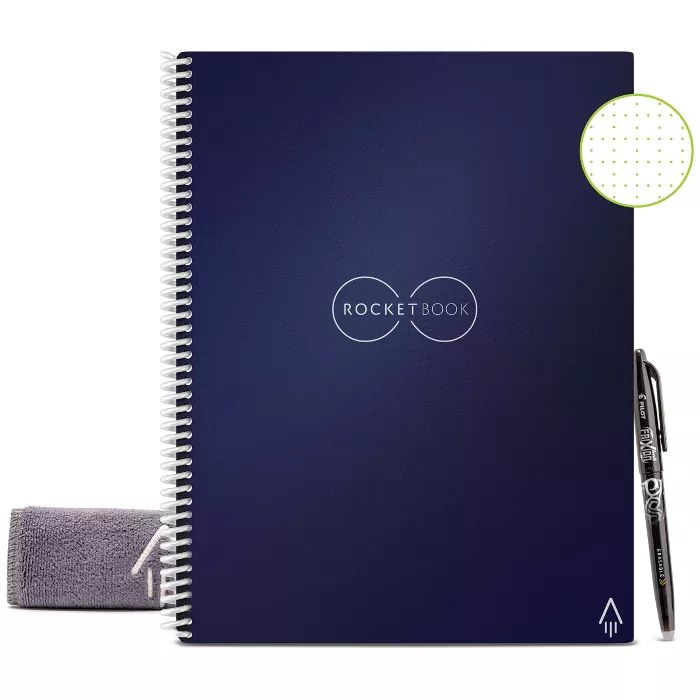 Core Smart Spiral Reusable Notebook Dot-Grid 32 pages 8.5"x11" - Rocketbook | Target