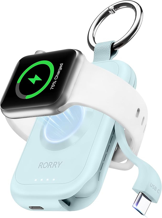 RORRY Portable Charger for Apple Watch, 2500mAh Fast Charging for iWatch Charger, Travel Essentia... | Amazon (US)