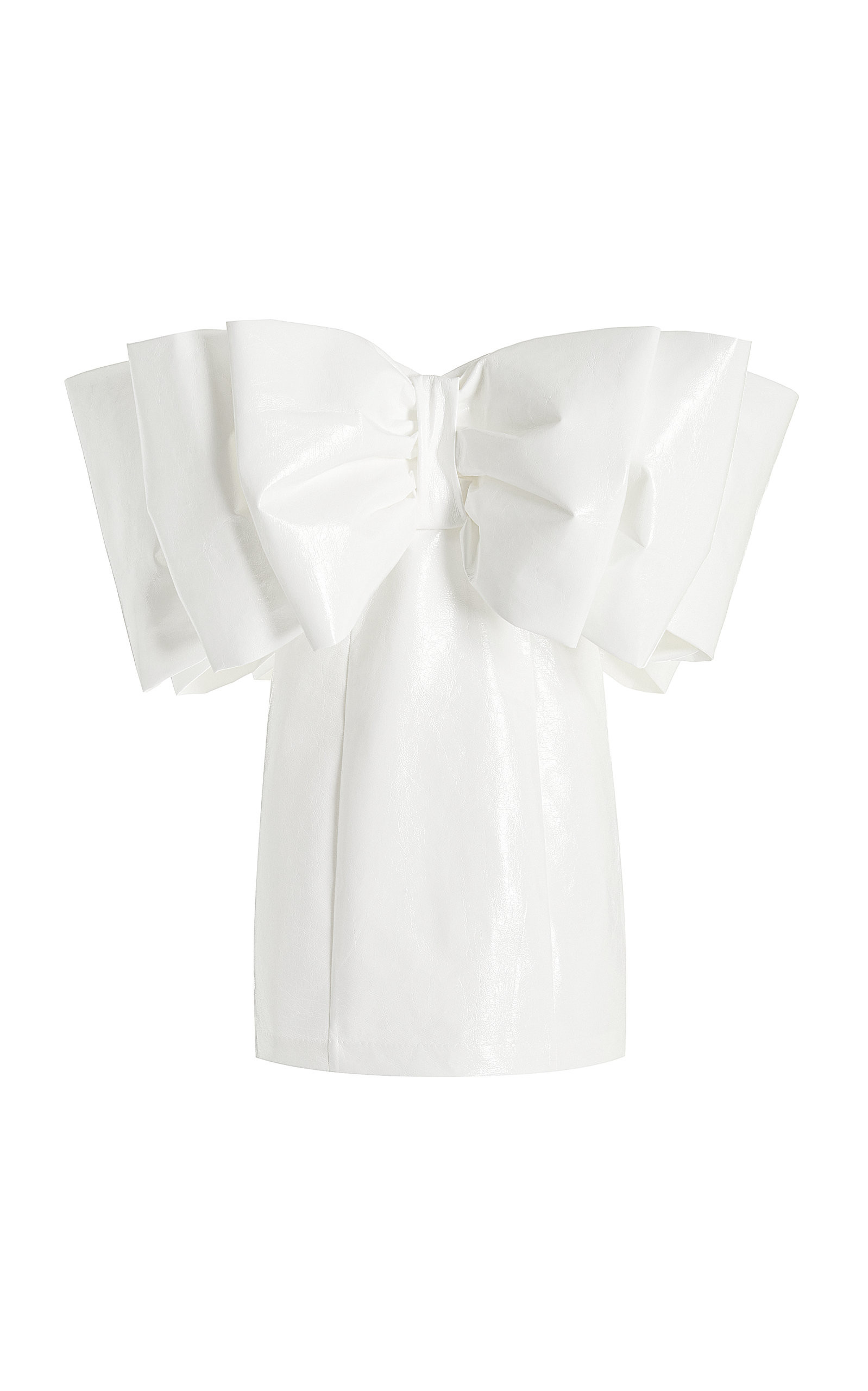 Natalie Bow-Detailed Taffeta Mini Dress | Moda Operandi (Global)