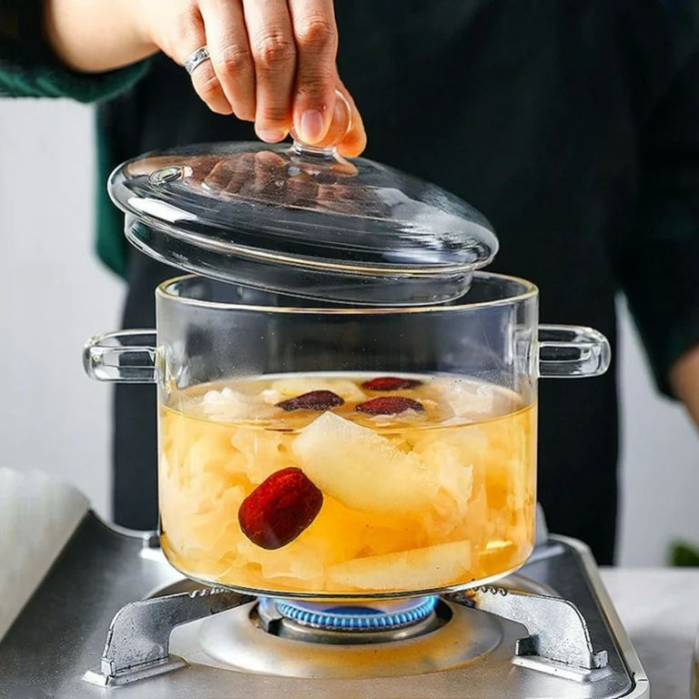 Clear Glass Cooking Stovetop Pots Thicker And Heavier Upgraded Glass Pot For Use On Open Flames A... | Walmart (US)