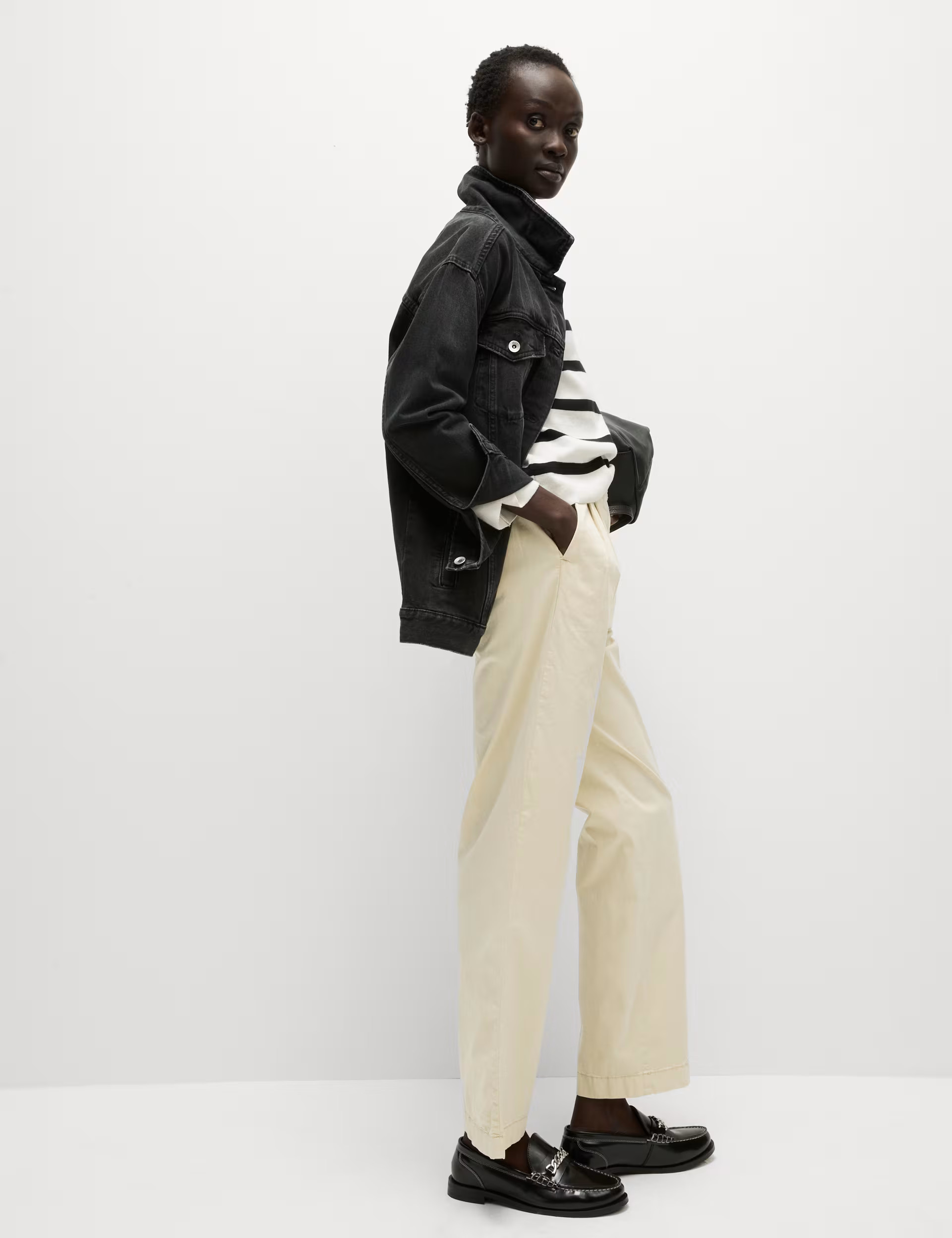 Cotton Rich Pleat Front Straight Leg Chinos | M&S Collection | M&S | Marks & Spencer (UK)