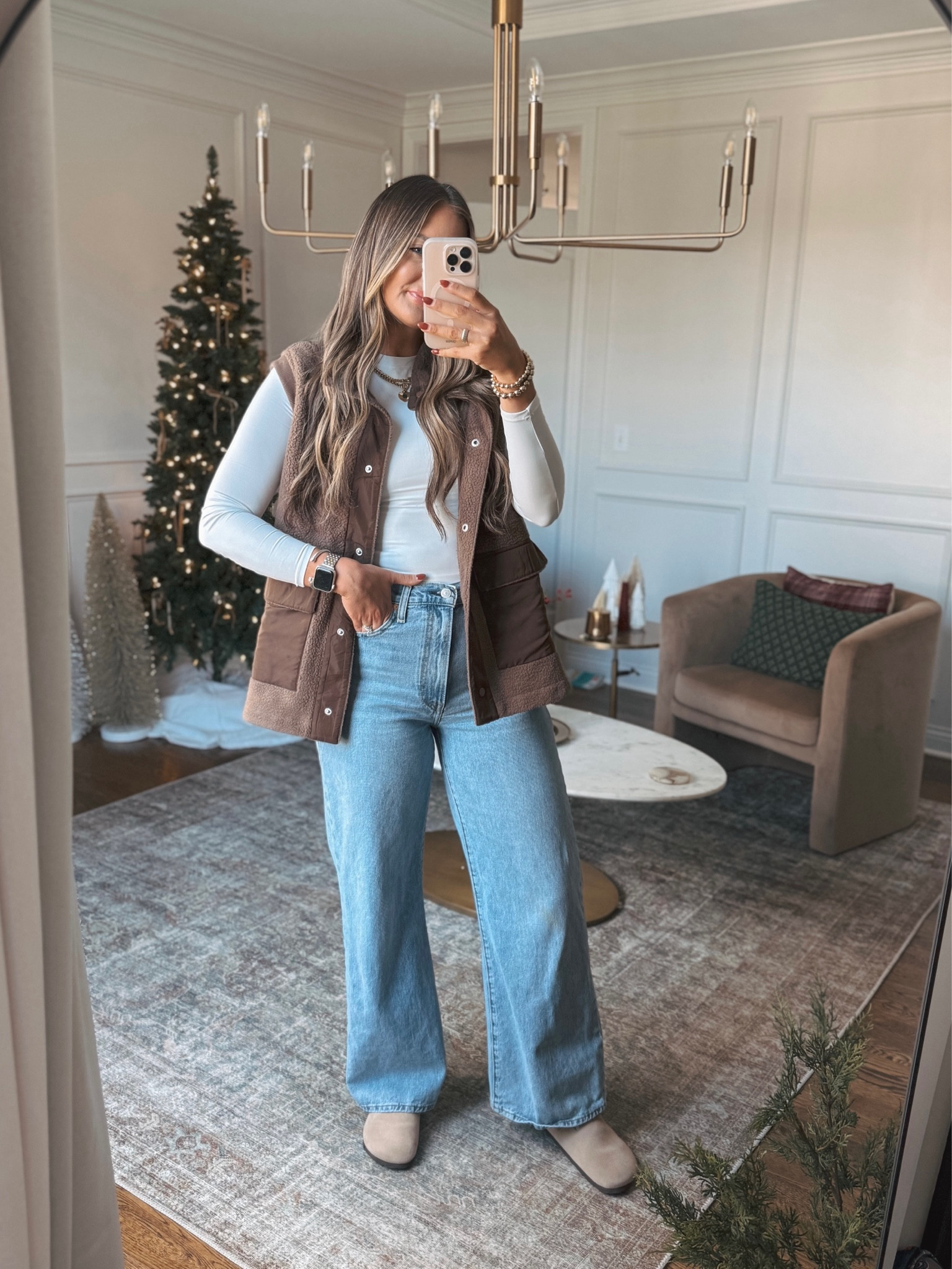 Elevated casual fall outfit from Amazon - the cutest brown vest with wide leg jeans! 

#LTKStyleTip #LTKFindsUnder100 #LTKSeasonal