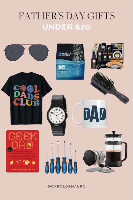 Check out these affordable father's day gifts under $20 including shirt, watch, mug and more!

#mensfashion #affordablegifts #giftsforhim #mensgiftidea

#LTKstyletip #LTKFind #LTKGiftGuide