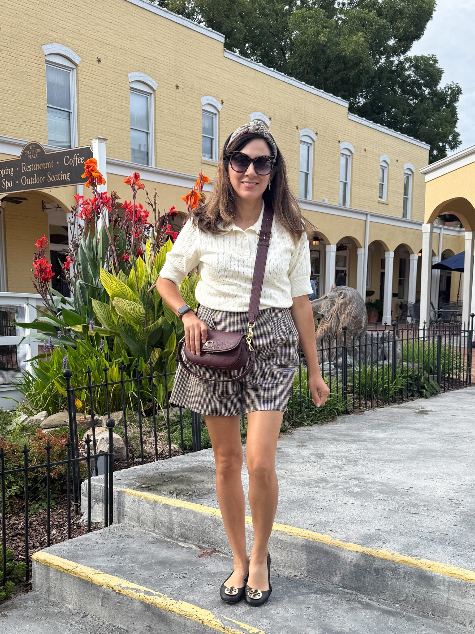 Sharing a cute idea for an early fall outfit!  I love these high waited houndstooth shorts, there are so many ways to style them. 
Outfit details are linked here! 
Fall outfit, fall style

#LTKStyleTip #LTKOver40 #LTKSeasonal