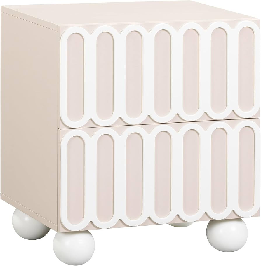 Tov Furniture Tori Motif Taupe Nightstand | Amazon (US)