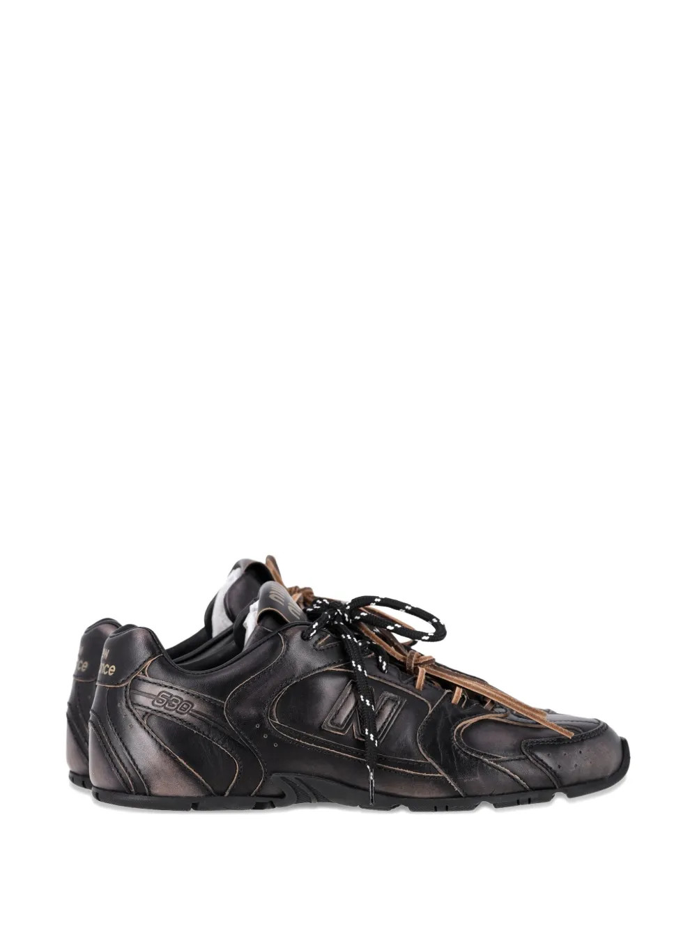 New Balance x Miu Miu 530 SL Leather Sneakers | Black | FARFETCH UK | Farfetch Global