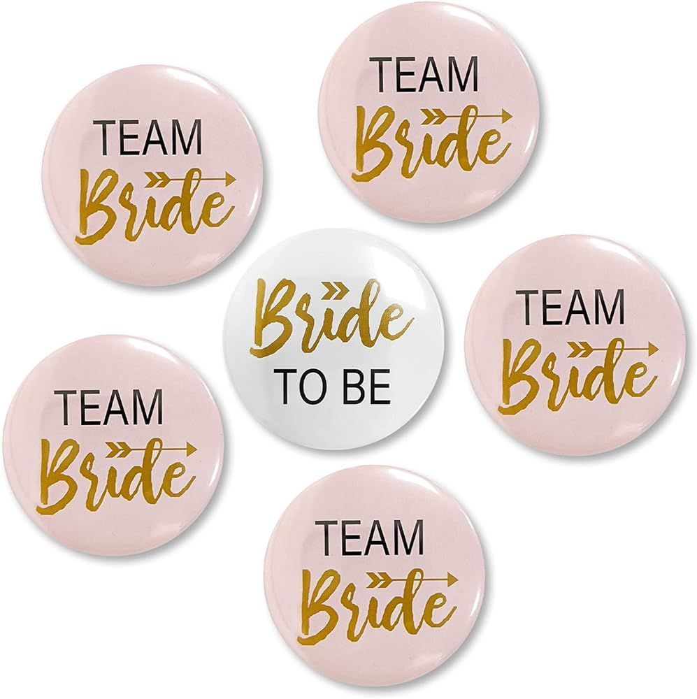 Brida Team Bride Buttons Pins,Wedding Party Bride Shower Tinplate Badge Pins Set Bridesmaid Group... | Amazon (US)