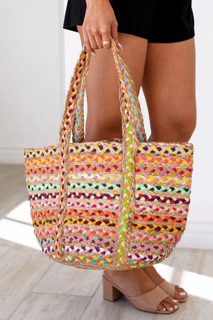 Leisure Time Multicolor Braided Tote | Shop Priceless