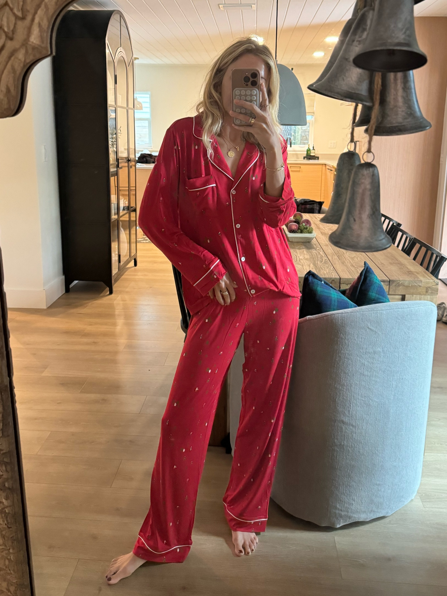 Christmas pajamas - wearing a small 