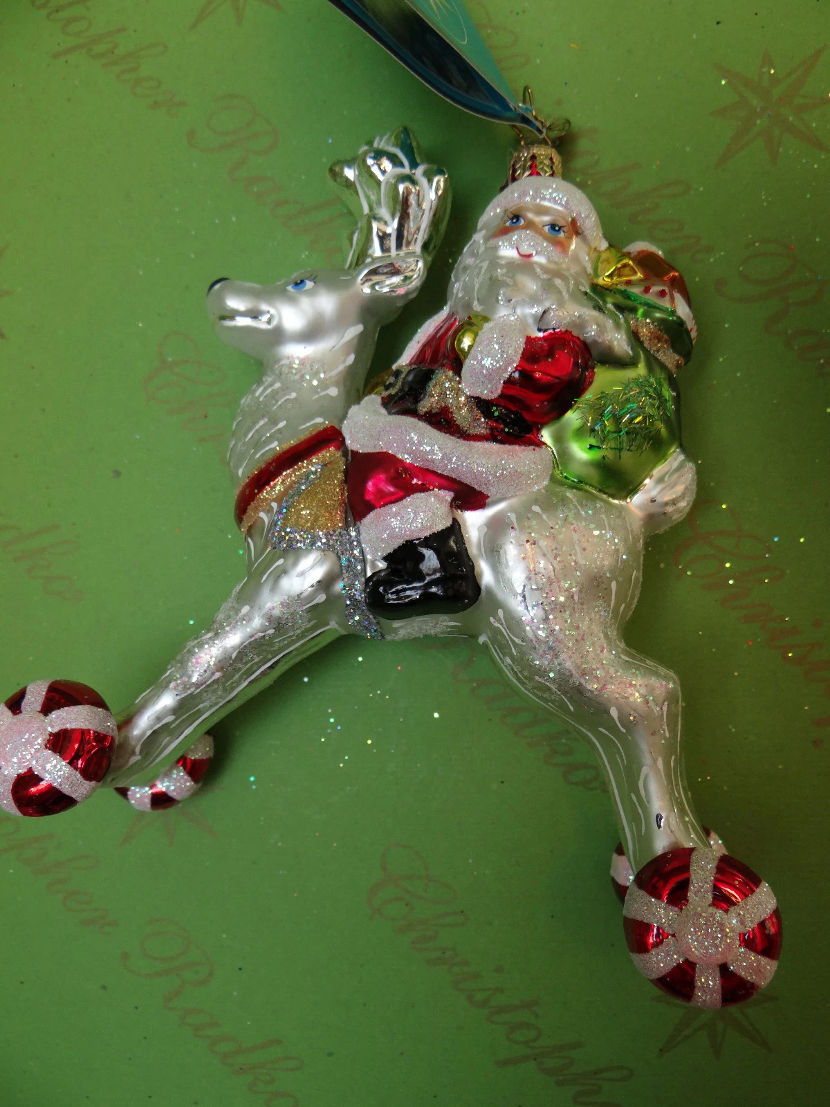 Christopher Radko Hi Ho Blitzen Glass Ornament | eBay US