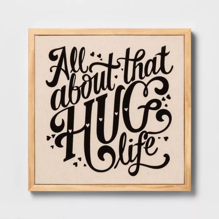 Wall Decor Canvas Hug Life - Cloud Island™ White | Target