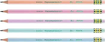 Ticonderoga Wood-Cased Pencils, Pre-Sharpened, 2 HB Soft, Pastel Colors, 150 Count | Amazon (US)