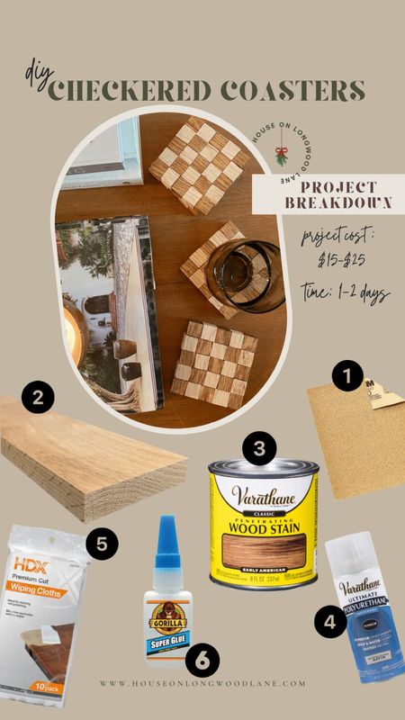 All the supplies and project breakdown to make your own DIY Checkered Drink
Coasters to gift this holiday season! 

#LTKSeasonal #LTKGiftGuide #LTKHoliday