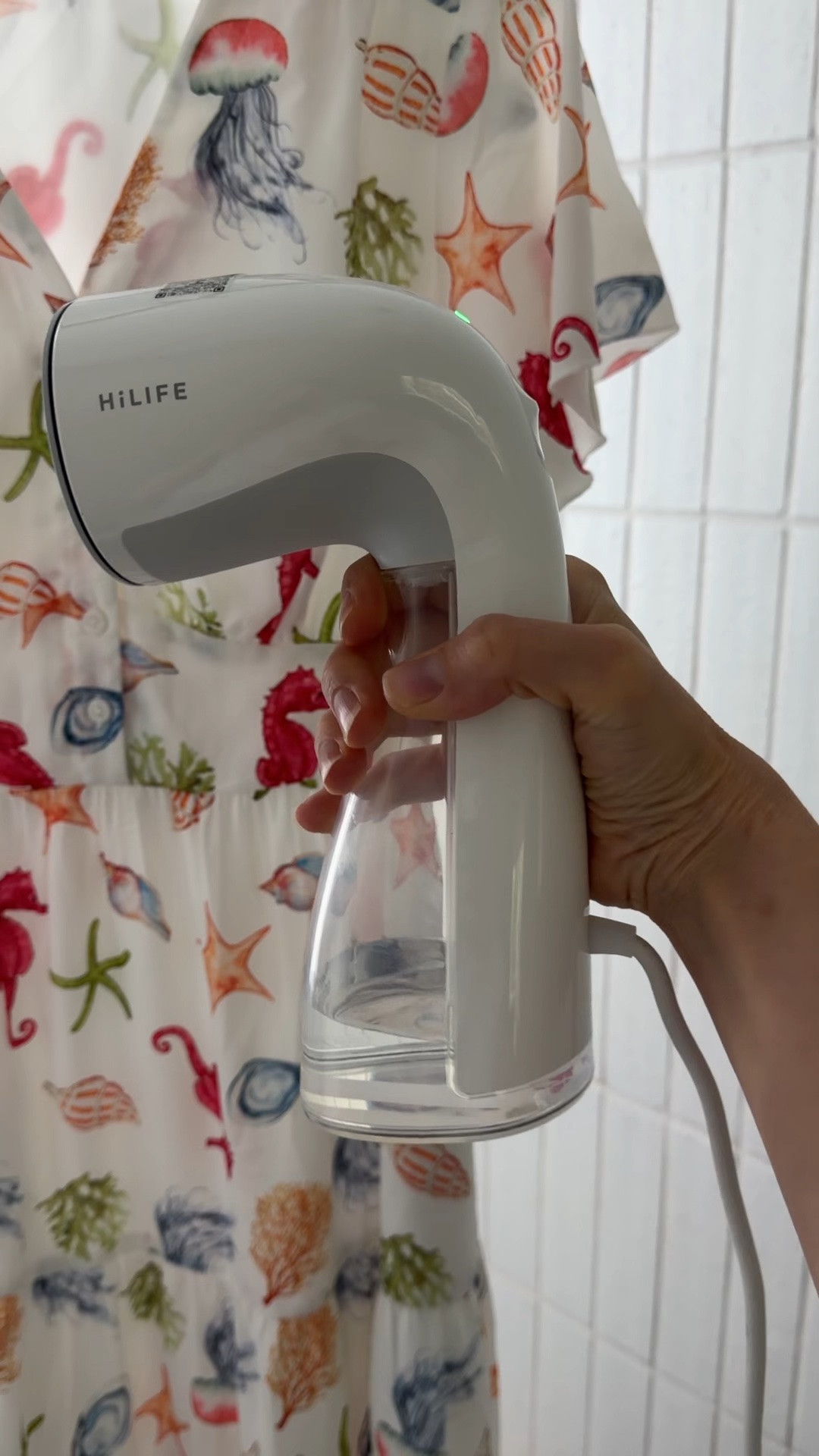 Amazon steamer I ordered on Prime Day for my mom and had to share because it’s like mine but a new updated model with larger water capacity. You’ll never iron again! #amazonfinds
