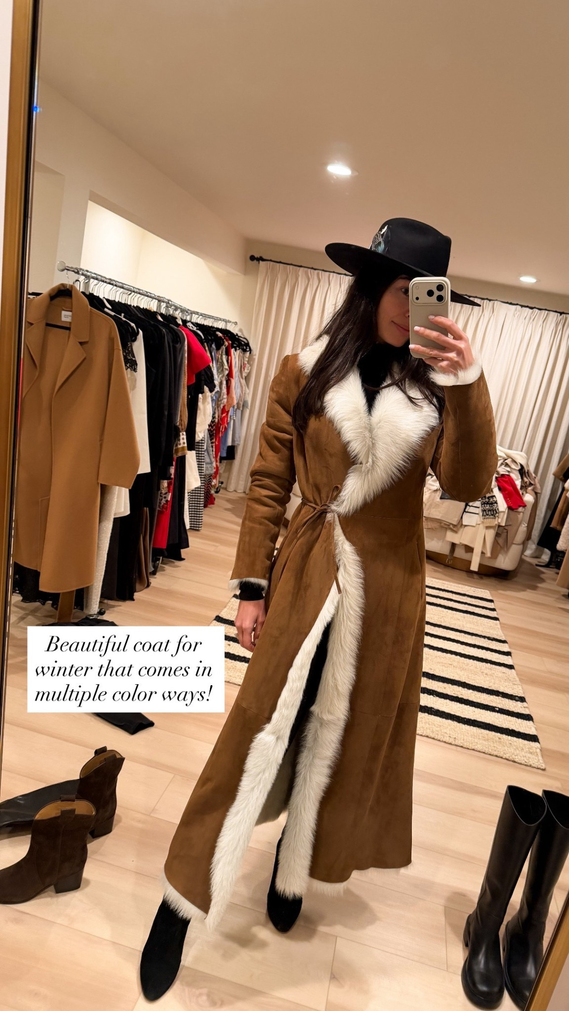 Shearling coat, Nour Hammour, winter outfit. 

#LTKSeasonal #LTKHoliday #LTKootd