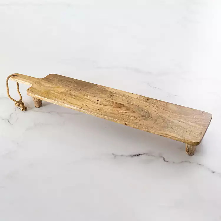 Rustic Mango Wood Serving Board With Legs | Kirkland's Home