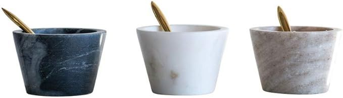 Marble Bowl Set w/ Brass Spoon, 3 Colors | Amazon (US)