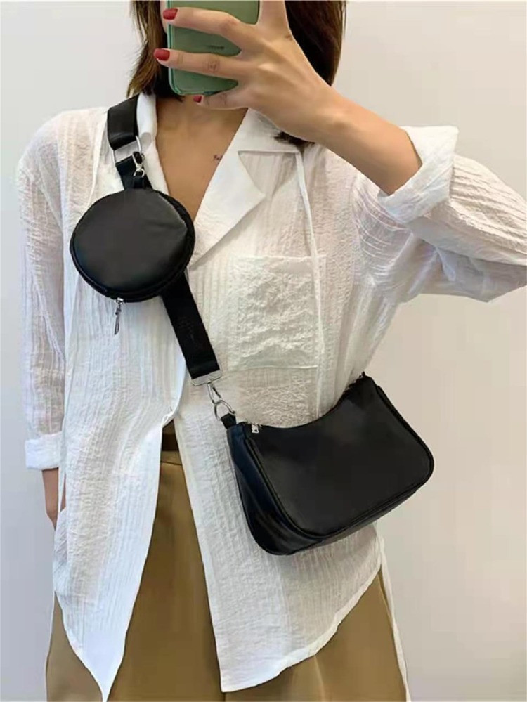 Minimalist Square Bag With Small Pouch | SHEIN