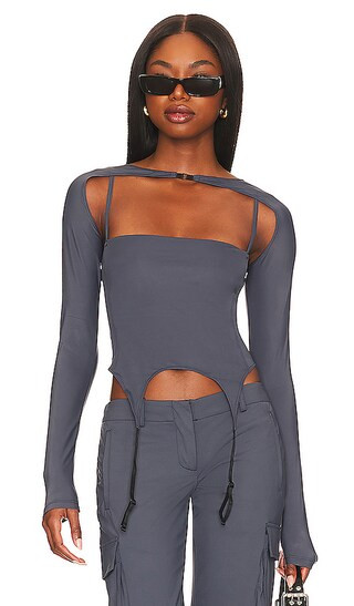 Phoenix Top in Charcoal | Revolve Clothing (Global)